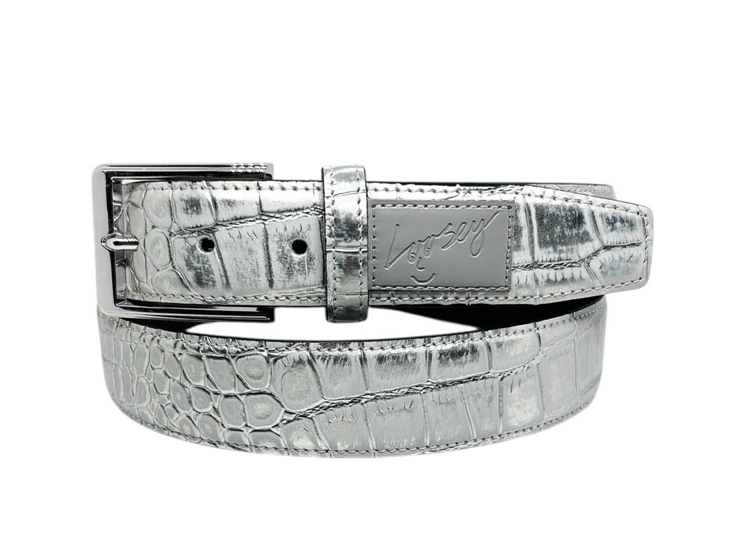 LOOSEY Belt SILVER CROC
