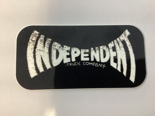 Independent Sticker 3”x1.5” black white Bratrud