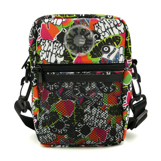 SLUSHCULT ANYWHERE SIDE BAG "STICKER SLAP V2" PRINT