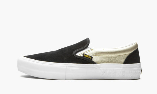 Vans slip on pro shake junt black gold size 9