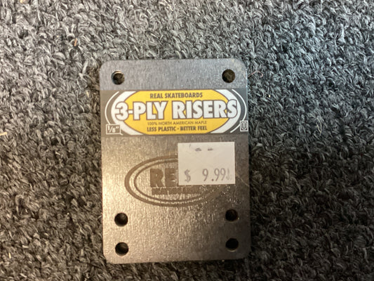 Real riser pad set 1/8” 3-ply hard rock maple wood