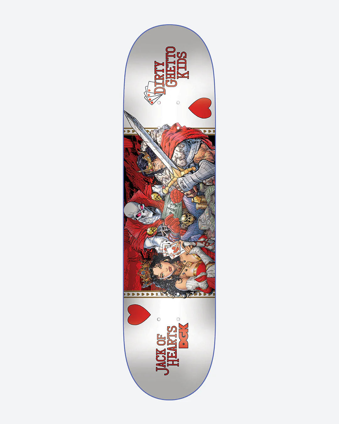 DGK pro skateboard deck 8.5” Jack of Hearts