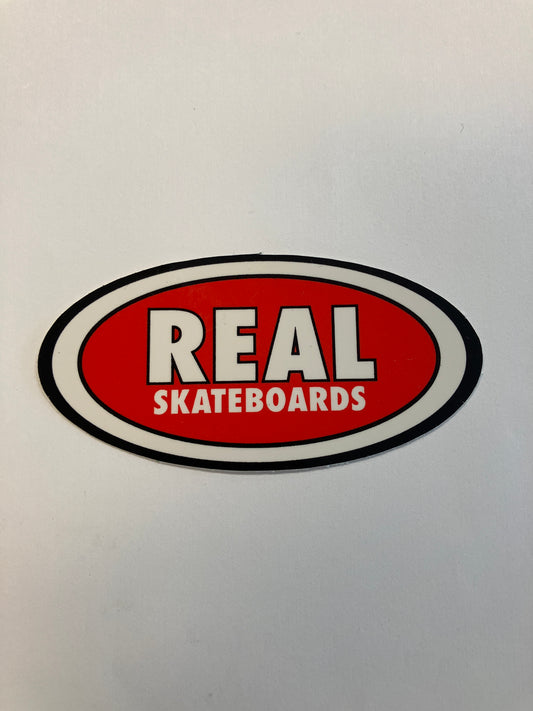 Real Skateboards OG Sticker 4”x2”