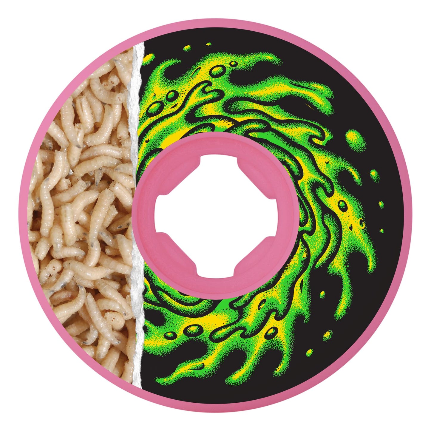 Slime Balls 54mm skateboard wheels Tear Away Maggots Neon Pink Hardline 97a