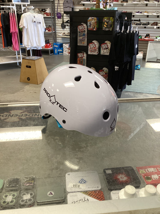Protec Junior Classic Gloss White Helmet Youth Small