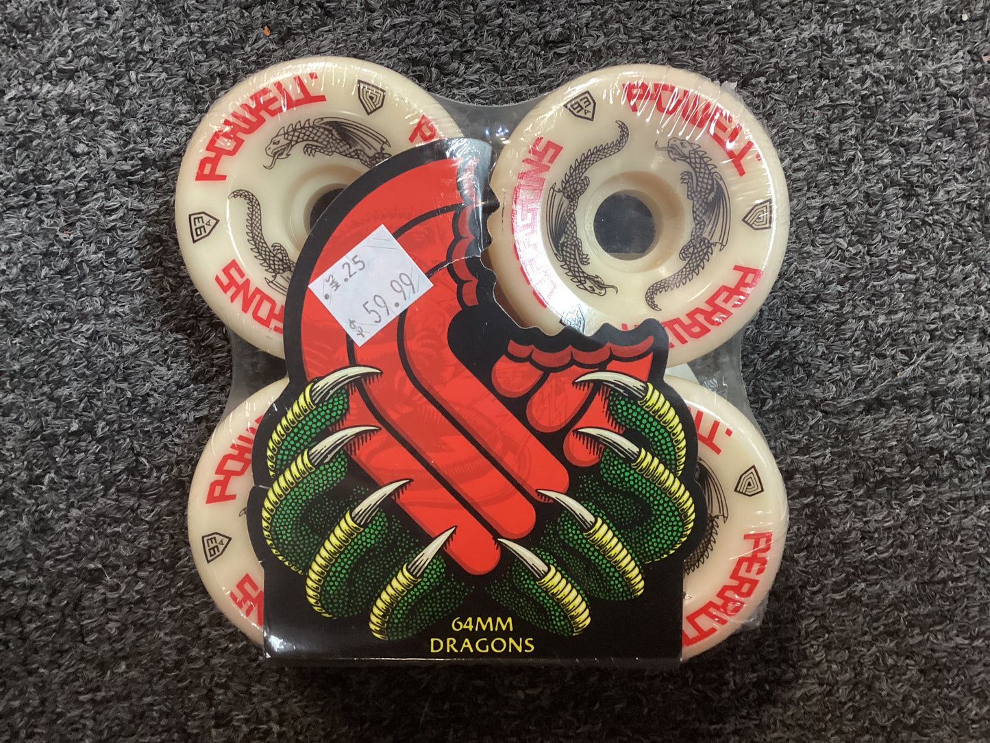 Powell Peralta G Bone wheels Dragon Formula 64mm 93A off white