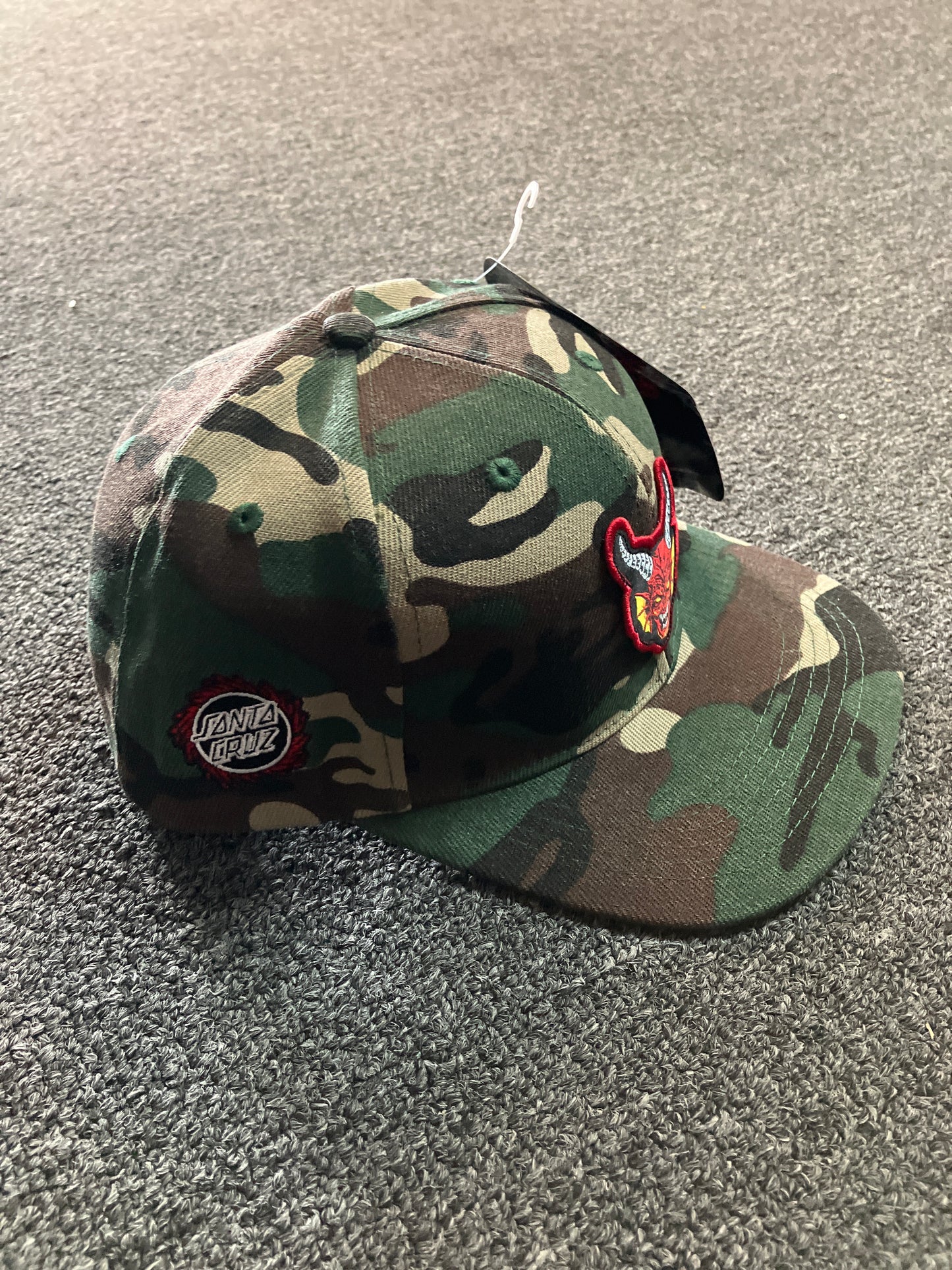 Santa Cruz X Stranger Things hat SnapBack Hellfire Club camo