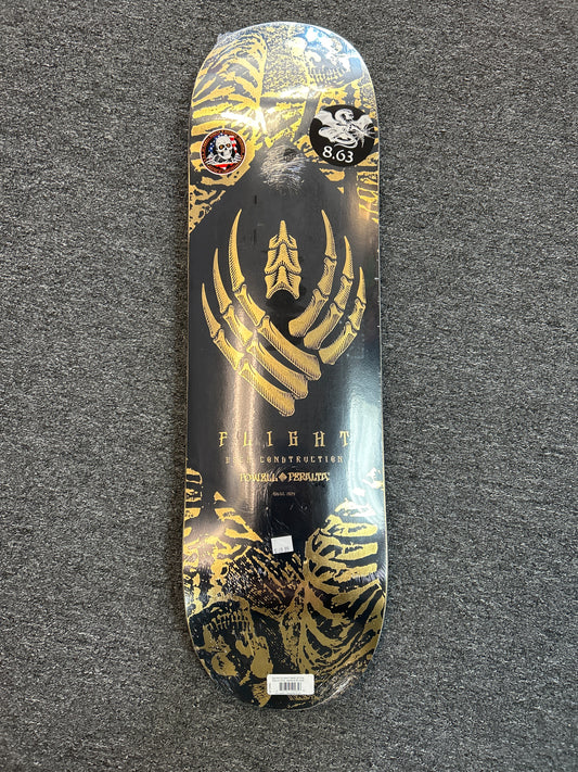Powell Peralta 8.63 flight deck skeleton gold foil