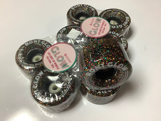 Bont Roller Skate Wheels GLOW INDOOR & JAM LED LIGHT UP WHEELS 101A - 58mm Metrocity set of 8 for roller skates