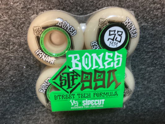 Bones Skateboard Wheels STF 99A 53mm V5 Sidecut white