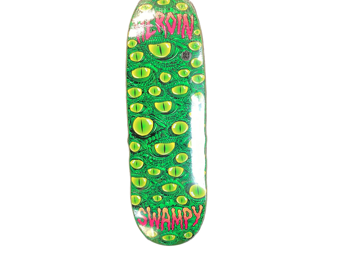 HEROIN Swampy Eyes Shaped Skateboard Deck 10”