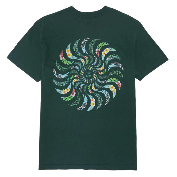 Spitfire Classic Floral Swirl Shirt Forrest Green