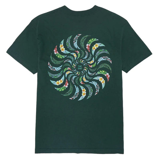 Spitfire Classic Floral Swirl Shirt Forrest Green