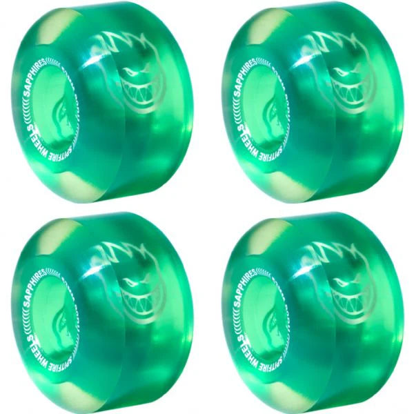 Spitfire Sapphire Skateboard Wheels 53 mm Green 90DU