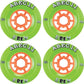 ABEC11 wheels Flywheels Refly 74A Reflex Lime/Orange 83mm OR 97mm