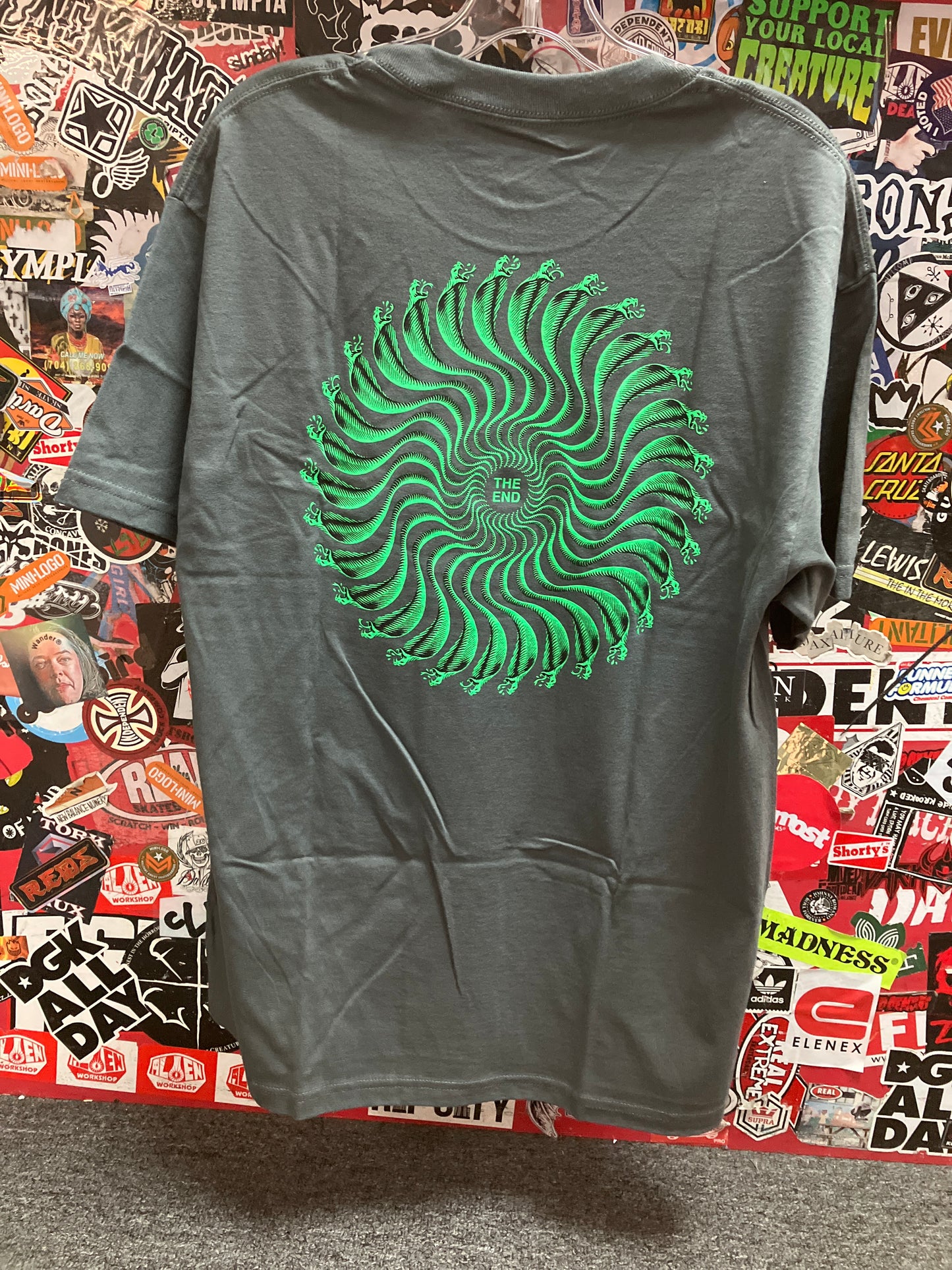 Spitfire Snake Tee Shirt Charcoal