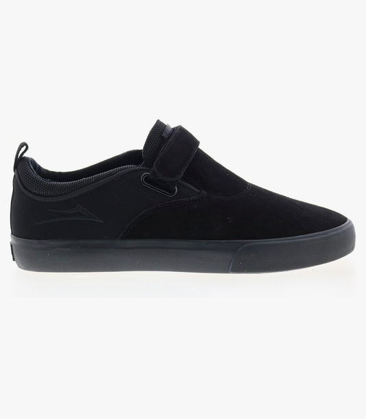 Lakai Riley 2 Skate Shoe Black Suede Velcro