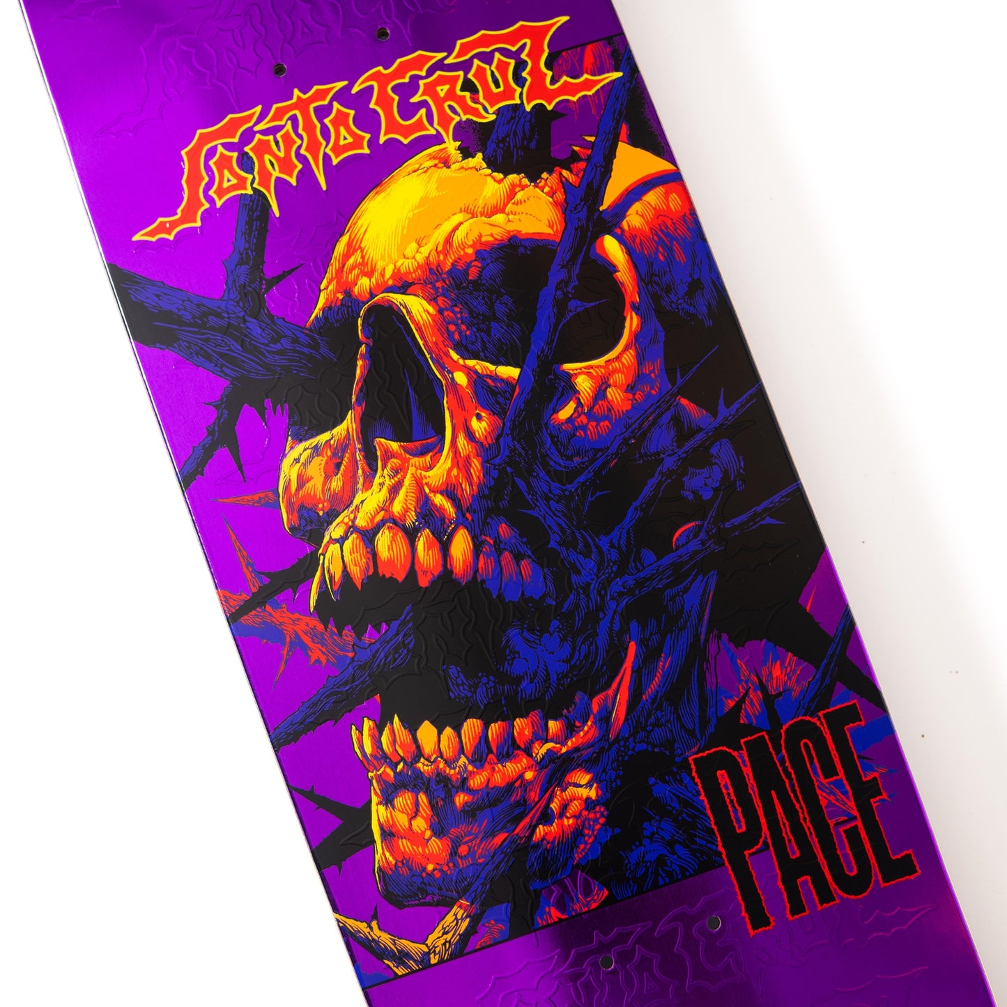Santa Cruz 8.7 skateboard deck Pace Deathtrap Remix Pro purple