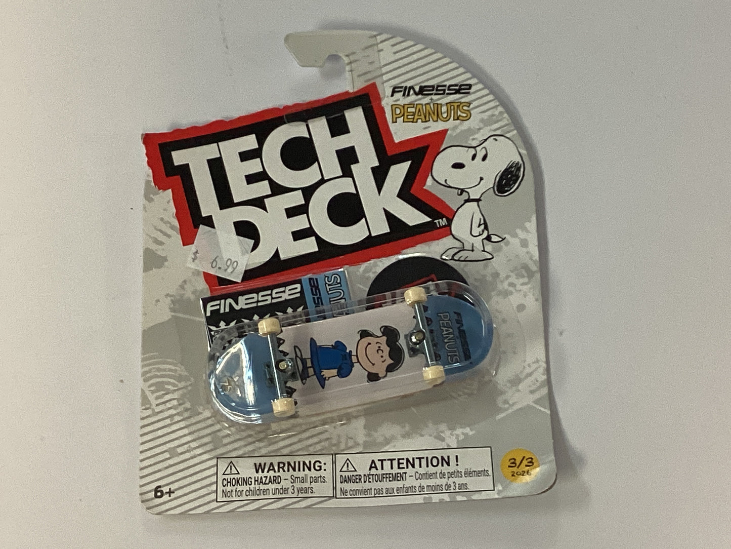 Tech Deck Finesse Peanuts FINGERBOARD