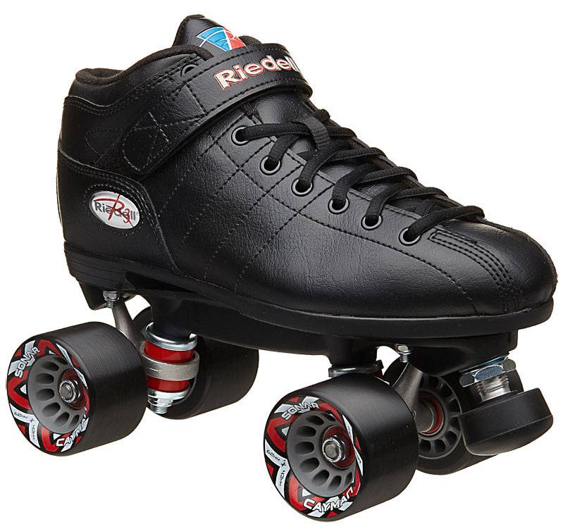 Riedell R3 Black Roller Skates Size 10