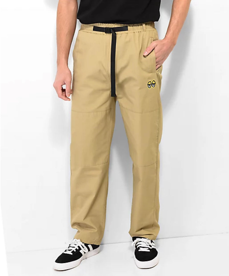 Krooked Eyes Ripstop Double Knee Pants Khaki