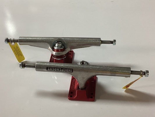 Independent Skateboard Trucks Stage 4 Hollow 215 Bar Logo Silver Ano Red Standard