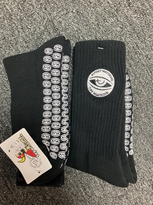 Toy Machine socks always watching grip-black