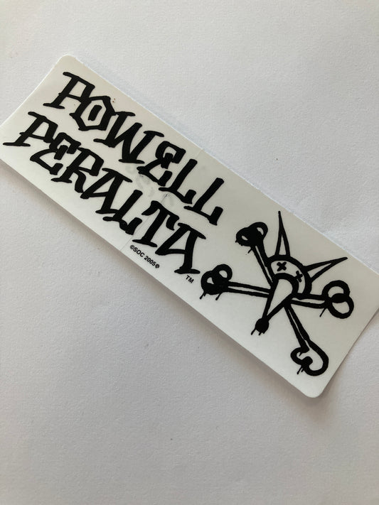 Powell peralta sticker black clear 7”