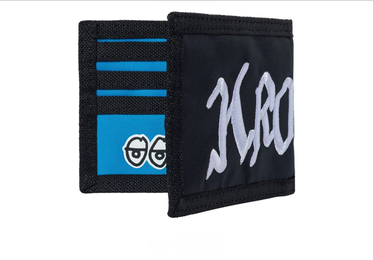 Krooked Double OK Script Bifold Wallet black/blue