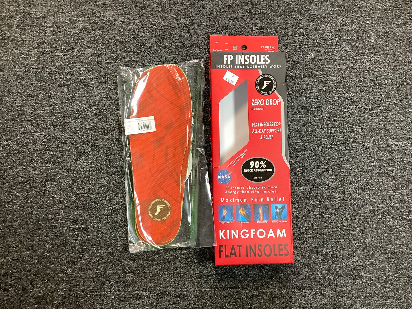 FP Kingfoam Insoles Red Camo 5mm Low size 9-14