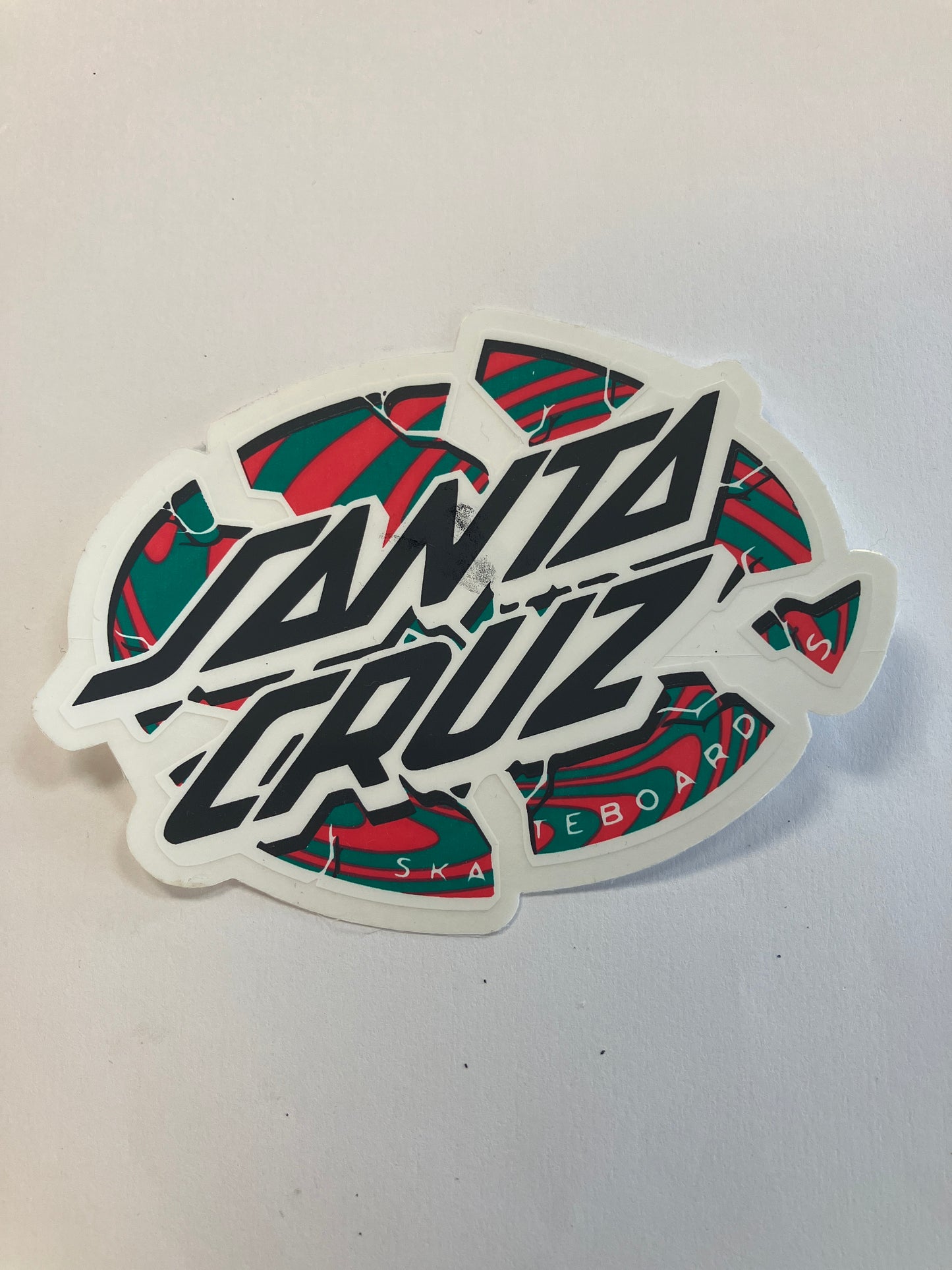 Santa Cruz Cracked Sticker 4”