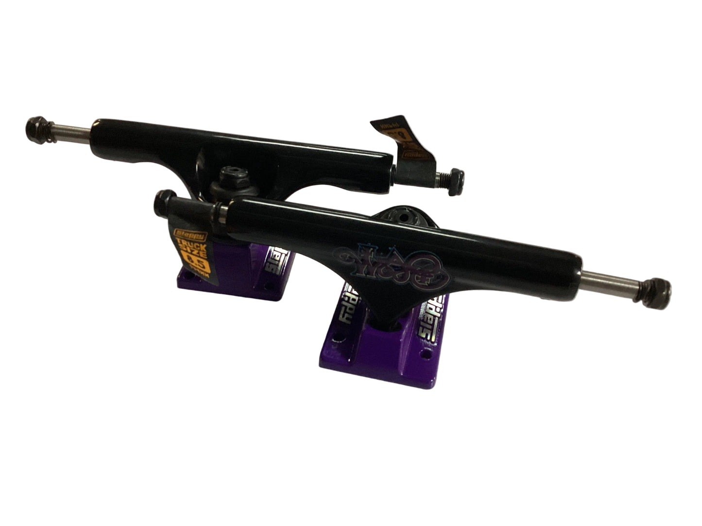 Slappy ST1 CLASSIC HOLLOW 8.5 Pro BAM Black / Purple Skateboard Trucks pair