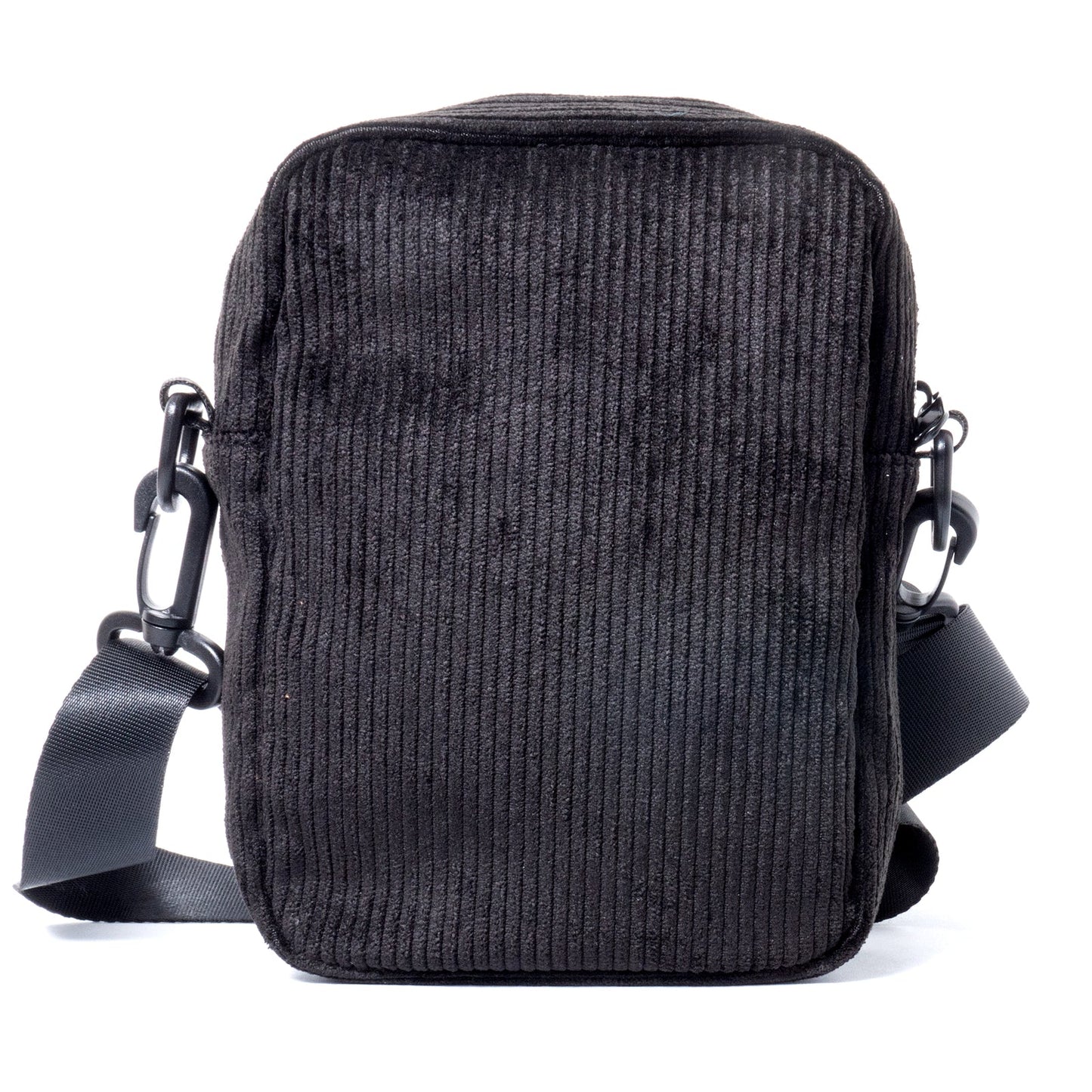 SLUSHCULT ANYWHERE SIDE BAG ALL BLACK CORDUROY