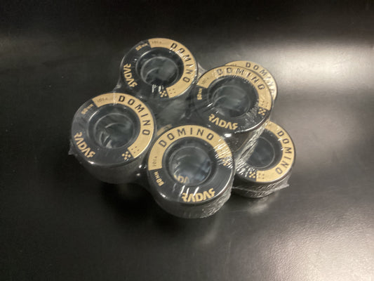 Domino roller skate wheels 50mm 101a black gold