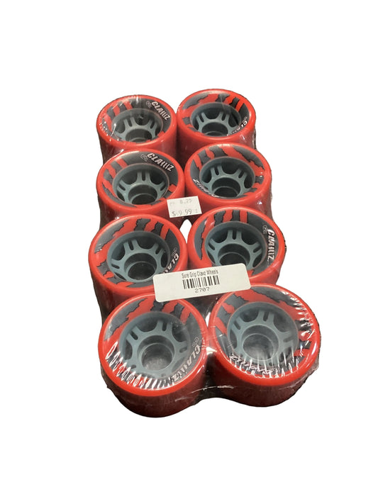 Sure-Grip Clawz Roller Skate Indoor Wheels 62mm red roller skates