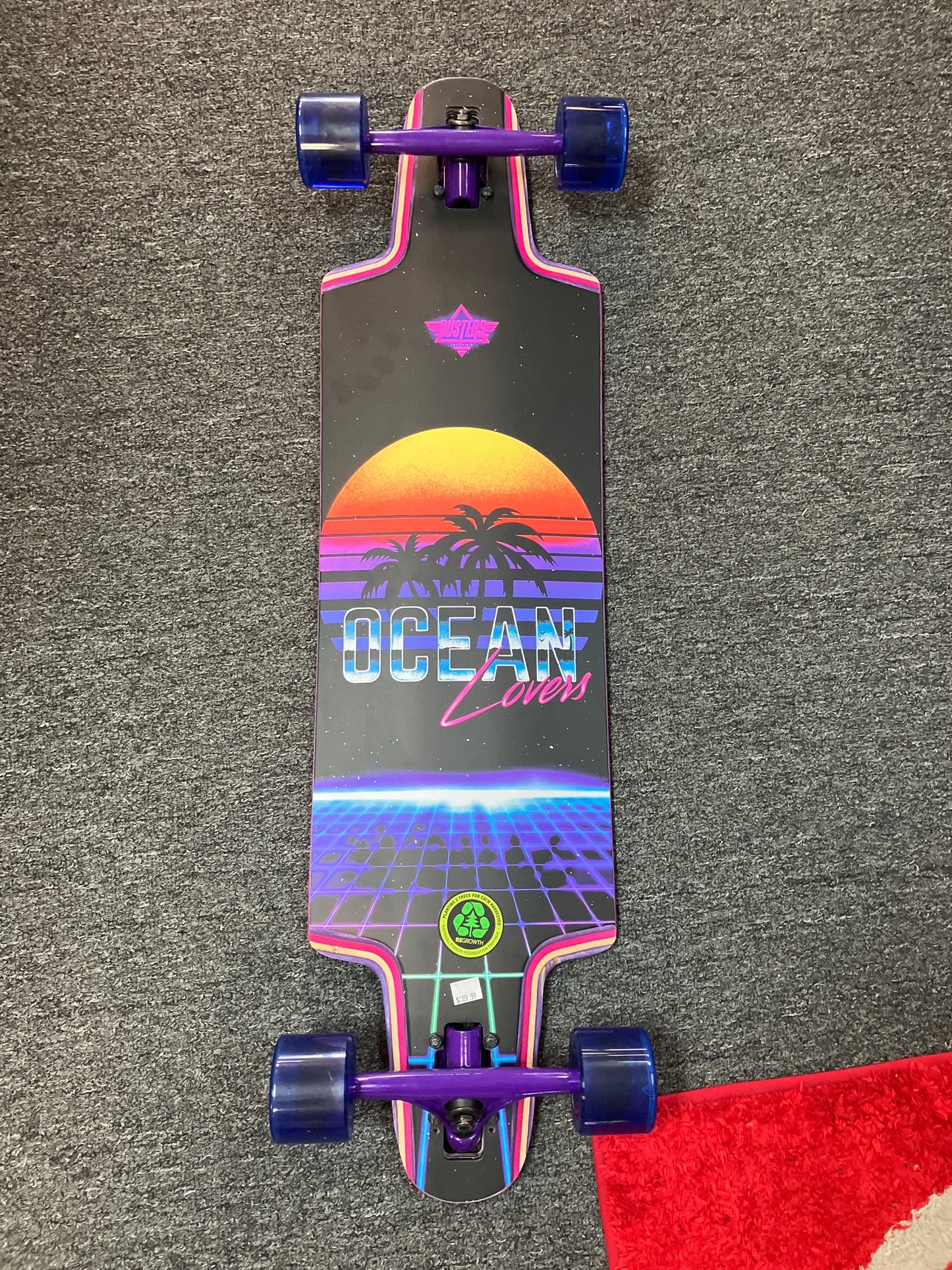 Duster complete longboard skateboard 36” Ocean Lover purple