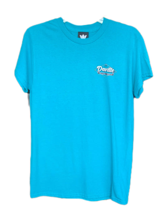 Daville Diner Logo T Shirt Blue Size small