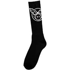 Pig Wheels Socks Black