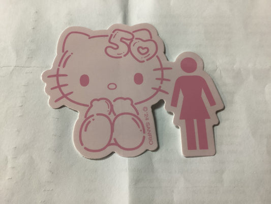 Girl Sticker Hello Kitty 50 kitty girl pink