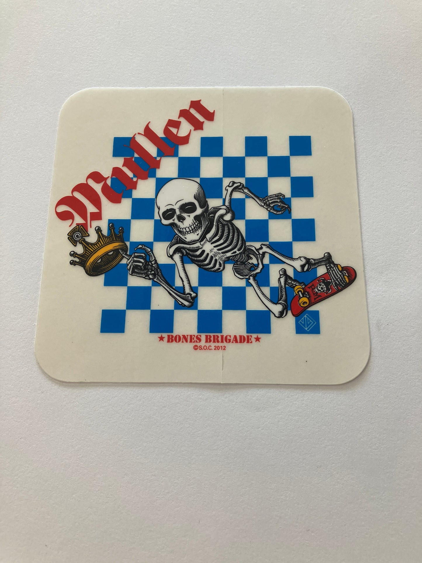 Bones brigade Rodney Mullen sticker white 4.4”x4.4”