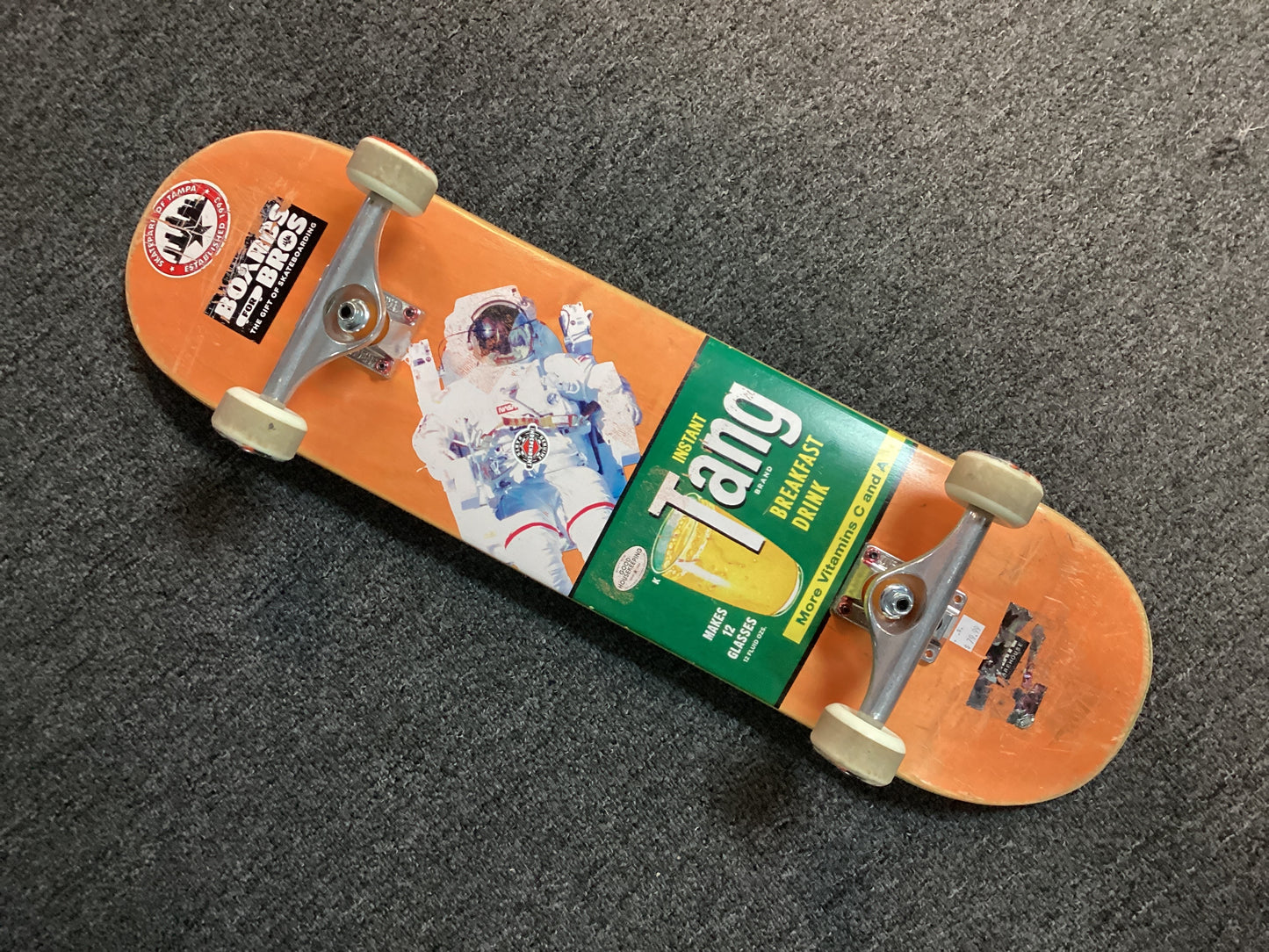 Good Housekeeping USED complete 8.25 skateboard with Independent Trucks, Cone Wheels, Bones Reds Bearings, Spitfire Grip