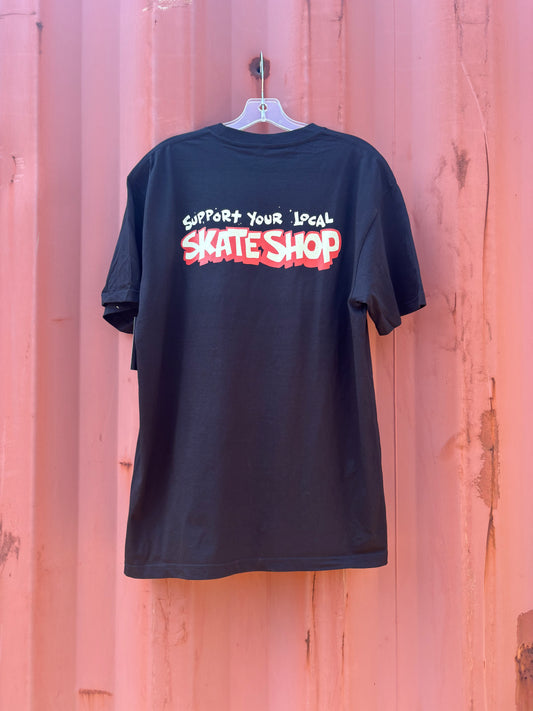 Daville x SSD tshirt SUPPORT BLACK 2026 Skate Shop Day