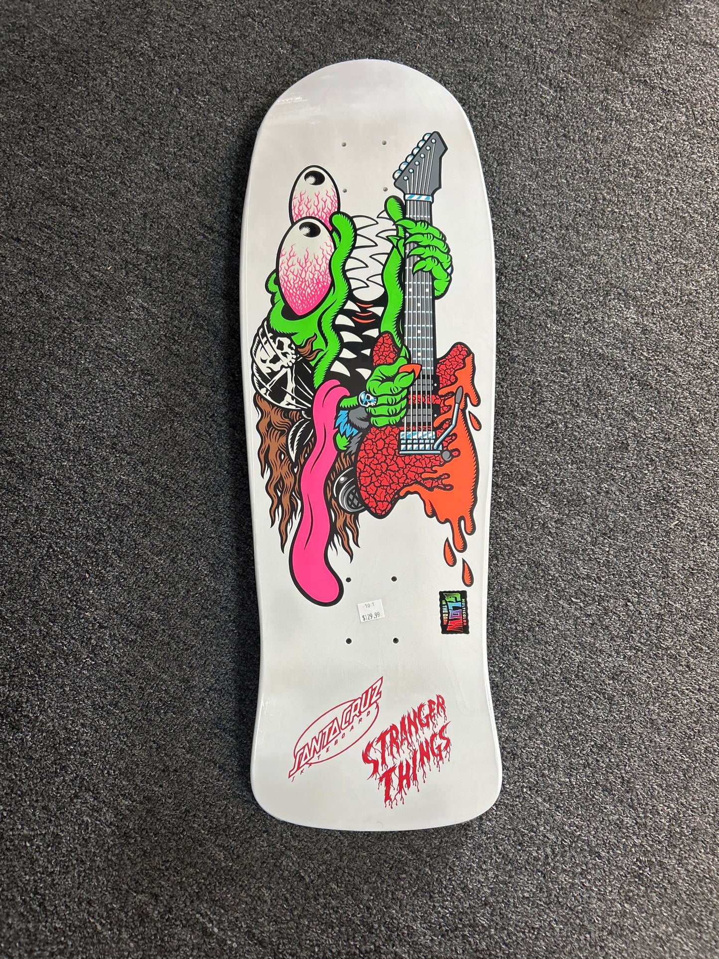 Santa Cruz X Stranger Things 10” deck Meek Slasher Eddie Reveal GLOW IN THE DARK
