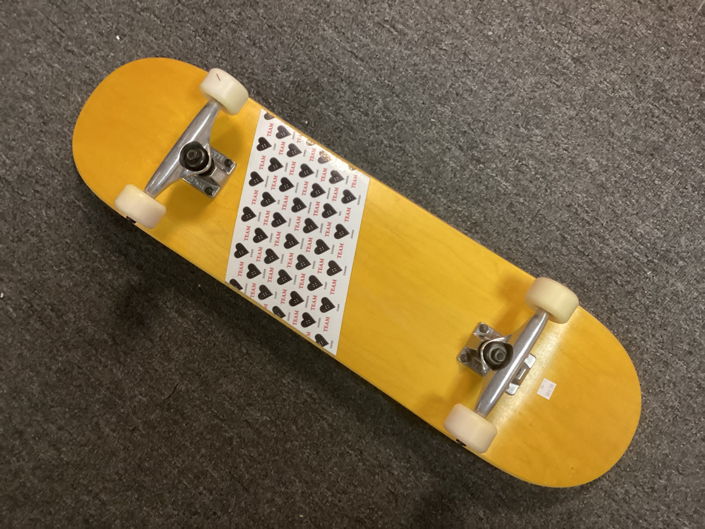 Heart Supply complete skateboard 8.25 yellow stain