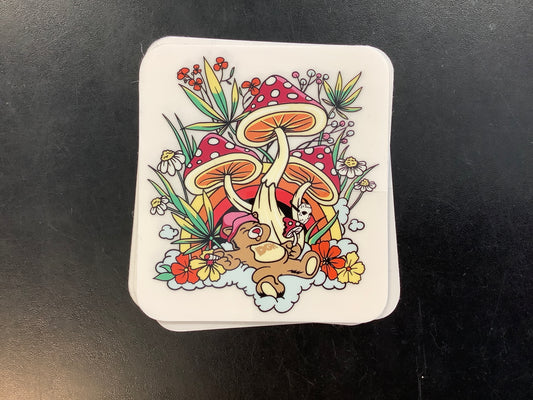 DGK Shrooms Bear Sticker