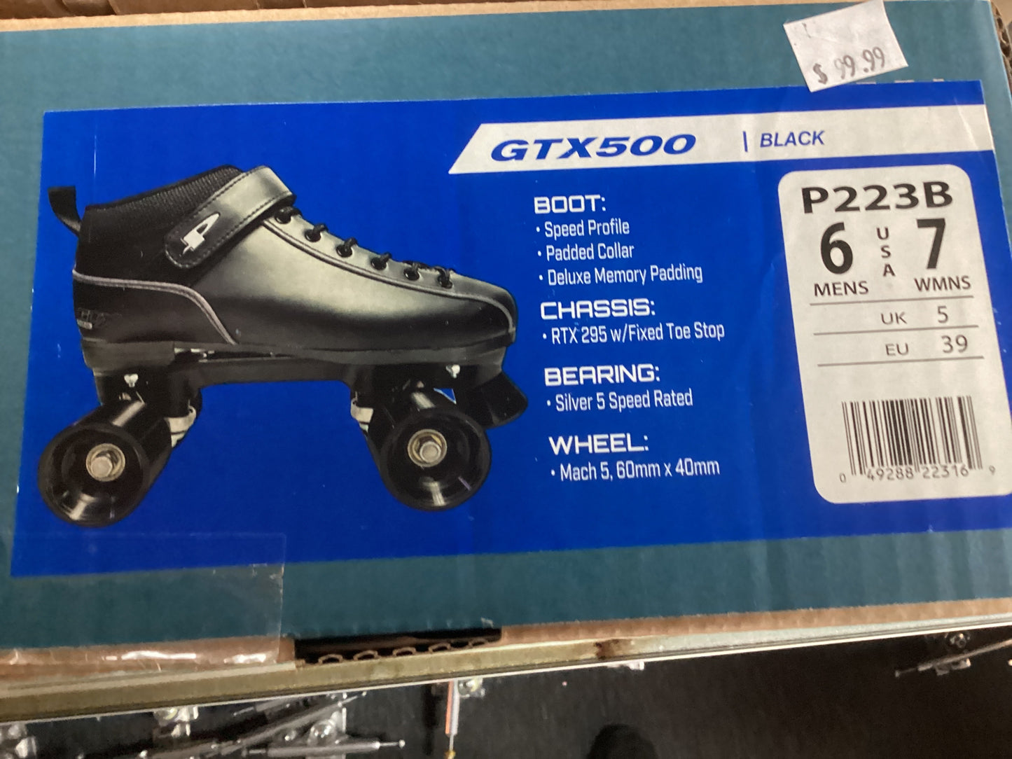 Pacer GTX 500 P223B Performance Speed Roller Skates size men’s 6 women’s 7