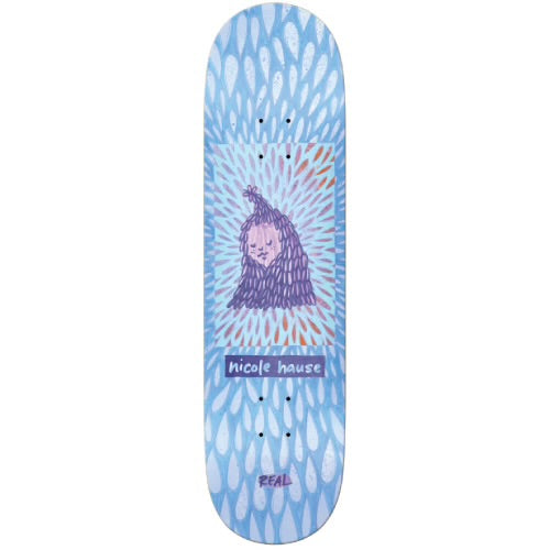 Real Skateboard Deck 8.25” Hause Echoes True Fit BLUE