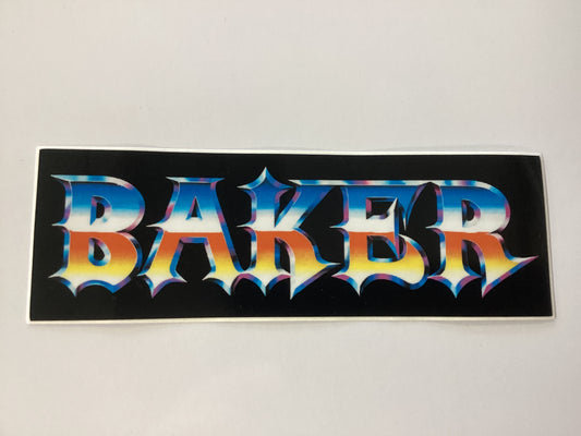 Baker Sticker Metal 6”x2”