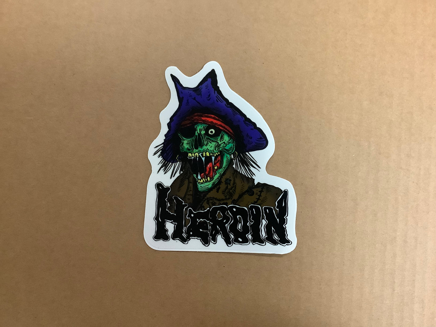 Heroin Pirate Zombie Egg Sticker
