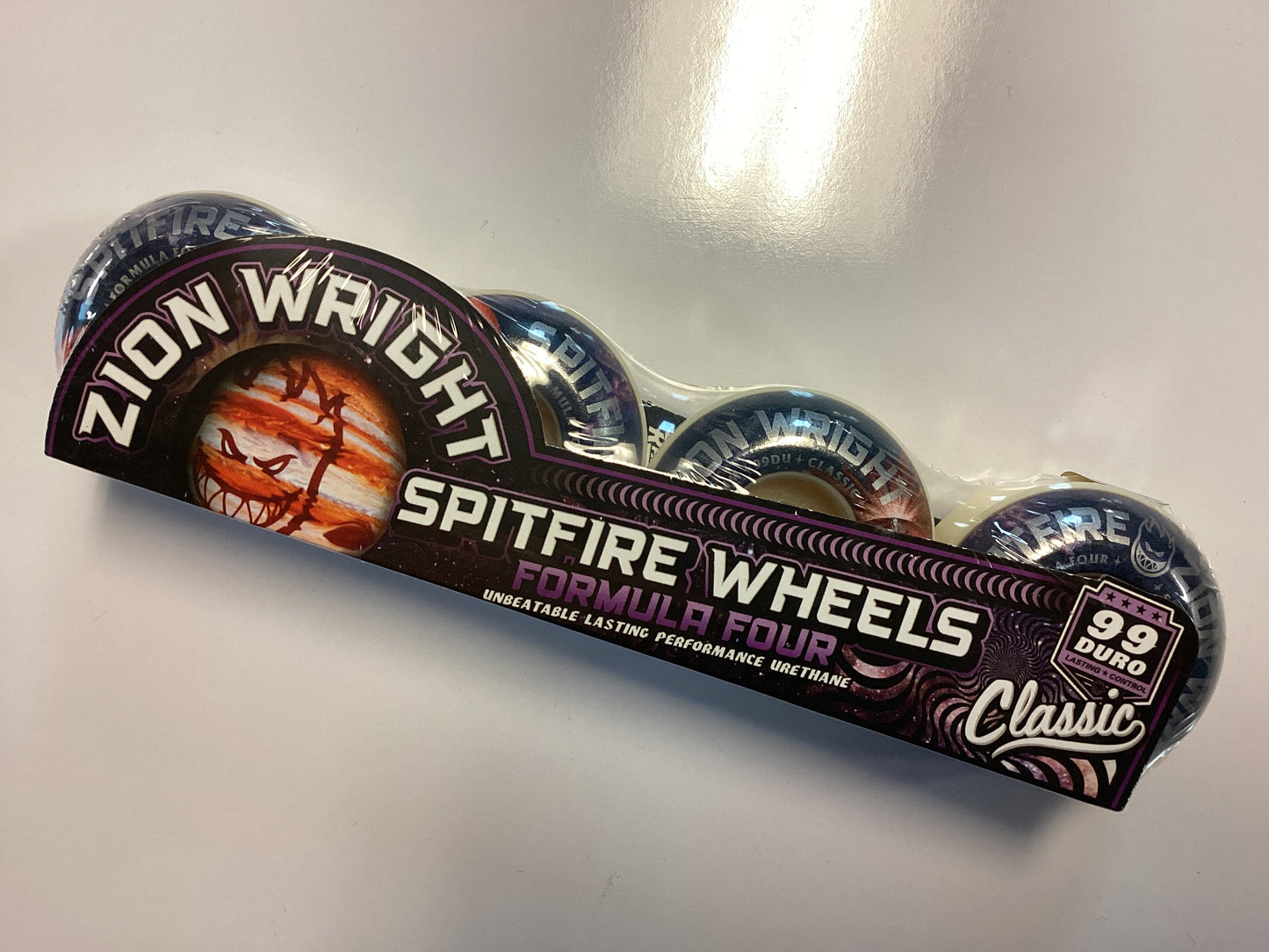 Spitfire 53mm F4 Pro Skateboard Wheels Wright Cosmic 99A Natural Formula Four